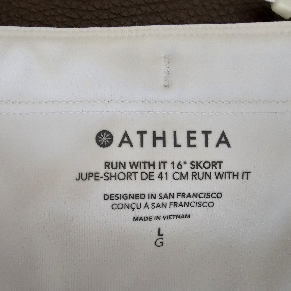 Athleta White Run With It Athletic Skort 16" - Picture 4 of 11